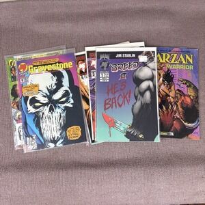 Malibu Comic Book Lot (16) Various Series 1990s Bagged Boarded Collectible